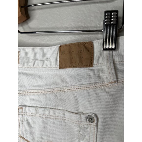 Abercrombie & Fitch Womens Y2K White Denim Low Cut Shorts Size 2 - Picture 7 of 10